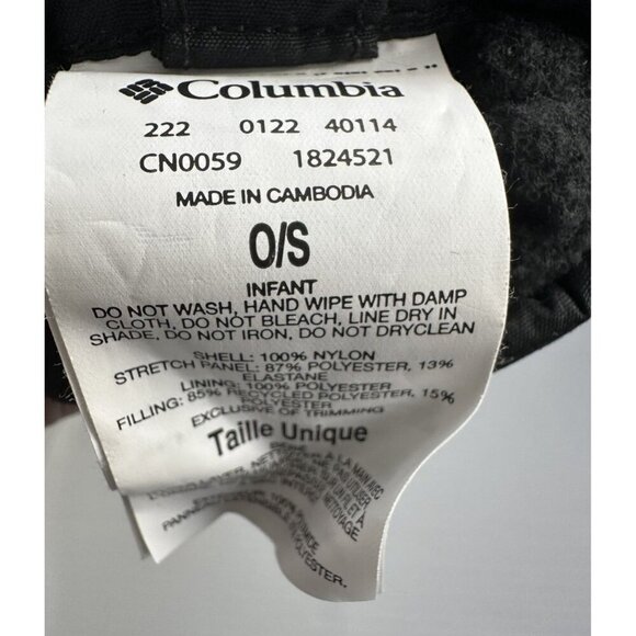 Columbia Baby Boy Girl Unisex Black Winter Mittens Infant One Size Zipper NWT - Picture 4 of 4